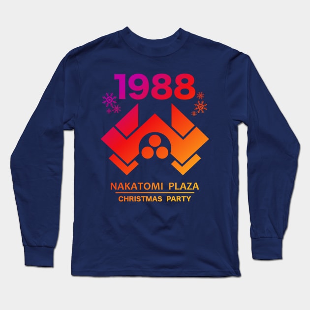 1988 Nakatomi Plaza Christmas Party Long Sleeve T-Shirt by darklordpug